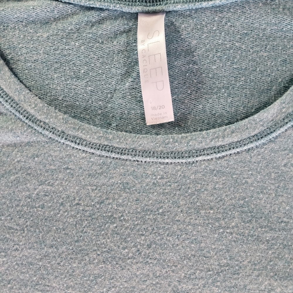 Cacique Sleepwear Sky Blue Short Sleeve Tee - Picture 5 of 6